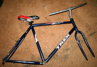 old mountain bike frame and fork