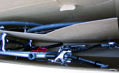 assembling a bike out of the box