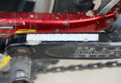 reflective tape on bike